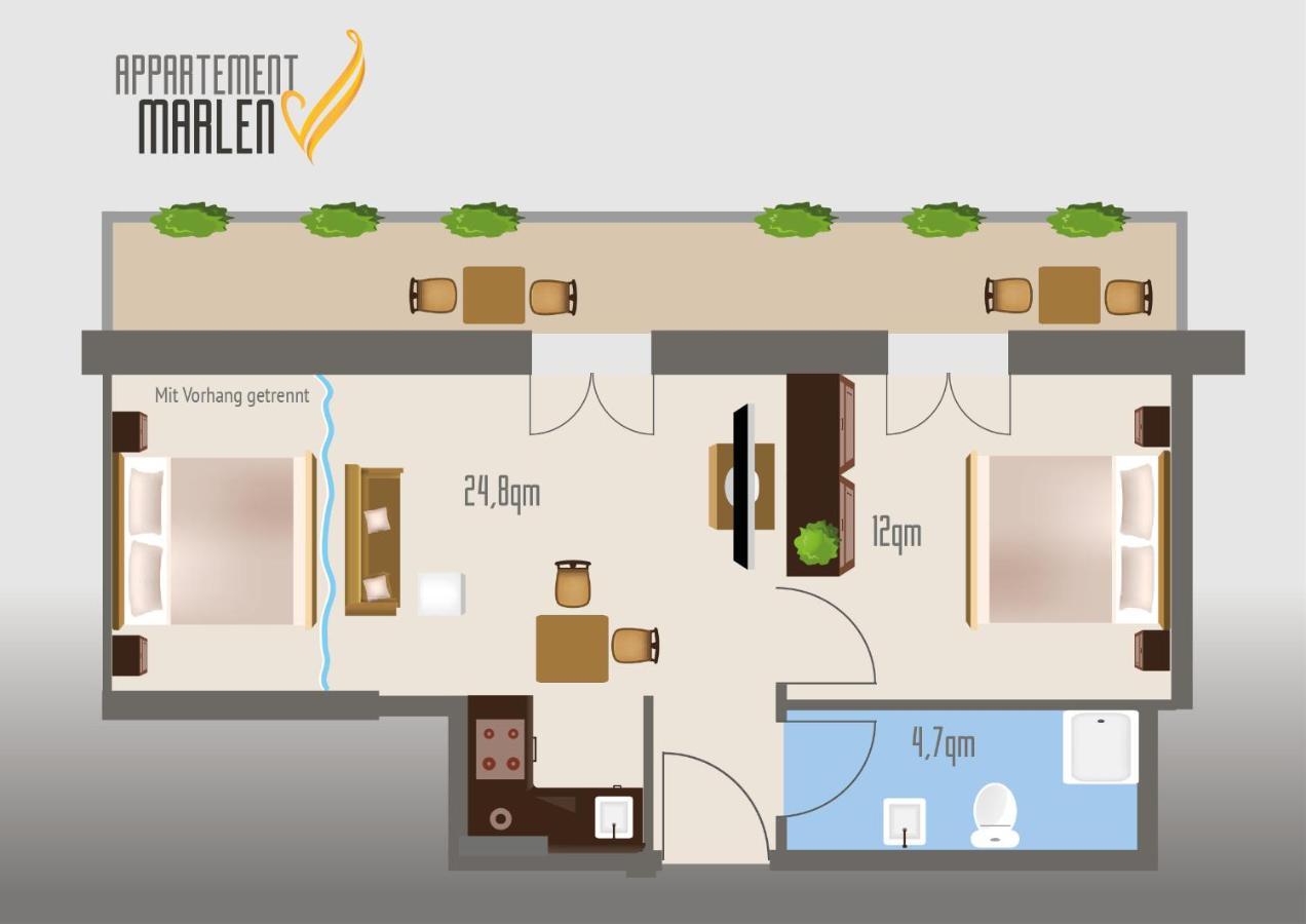 Apartment mit 2 Schlafzimmern