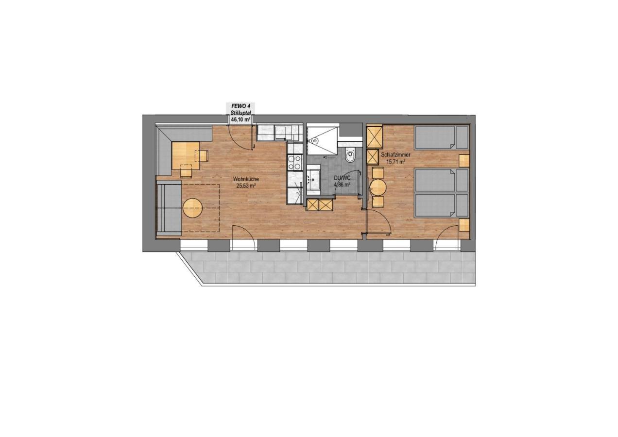 Appartement met 2 slaapkamers