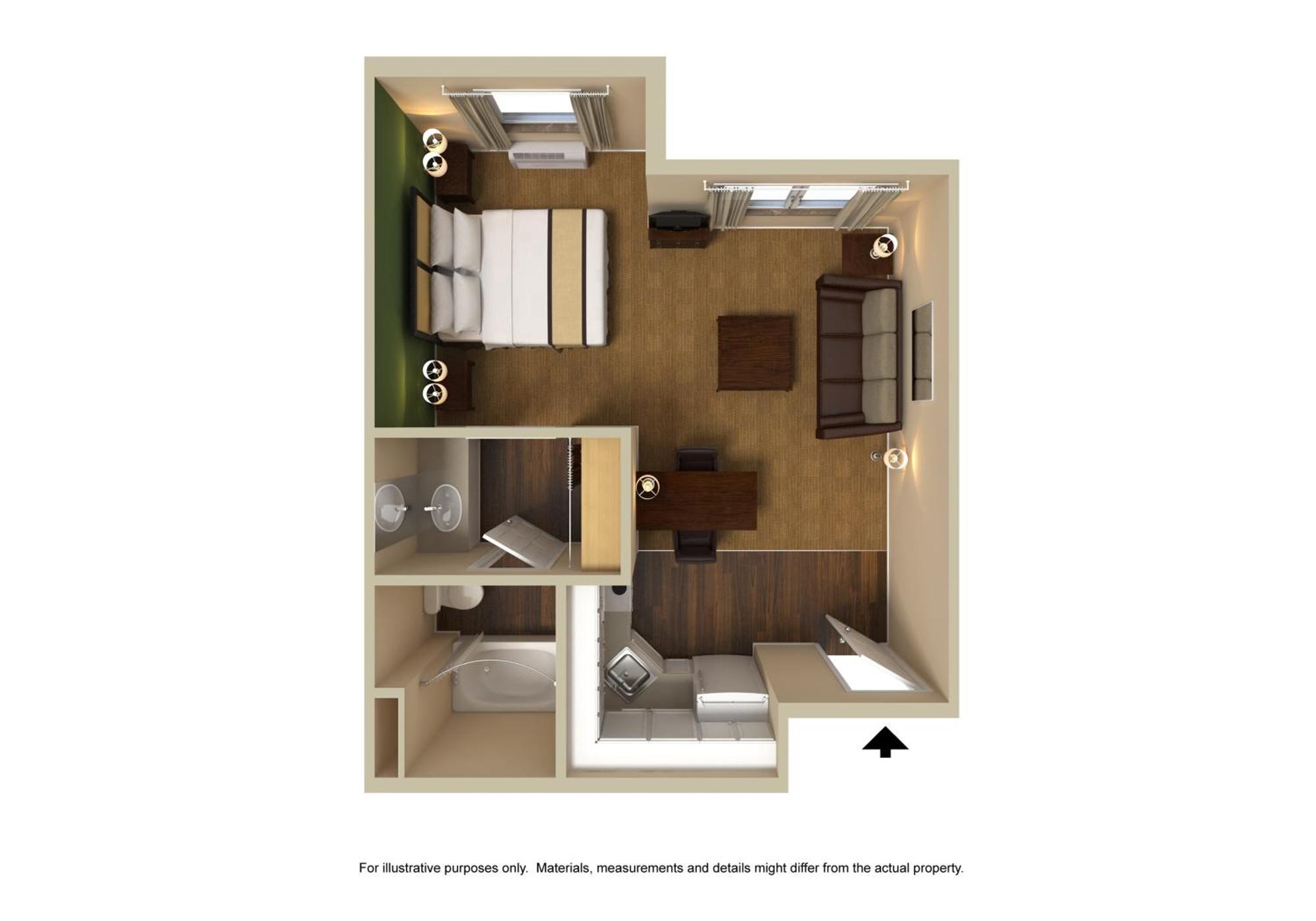 Deluxe Studio 1 King Bed Non-Smoking