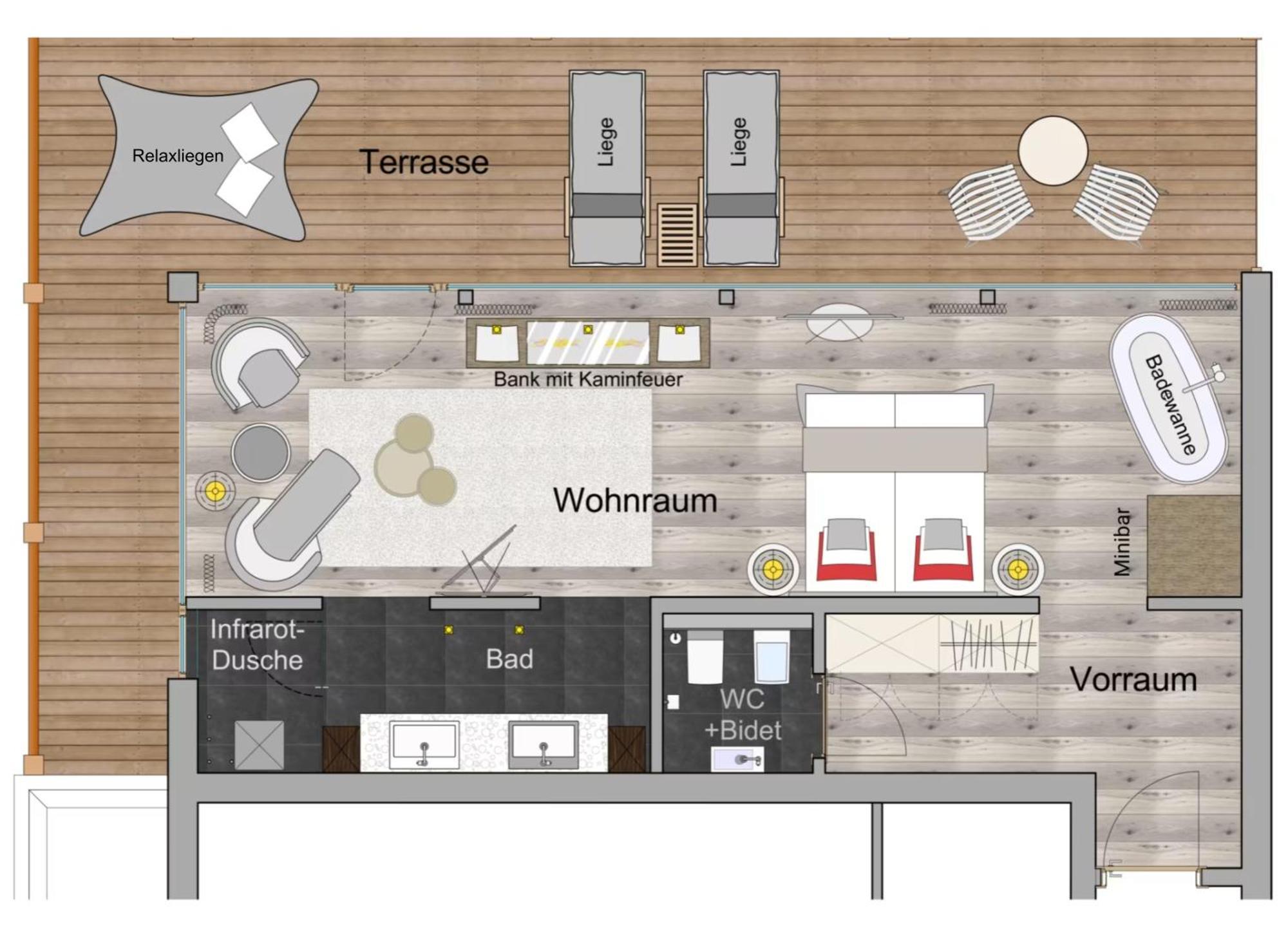 Panorama-Suite mit Terrasse