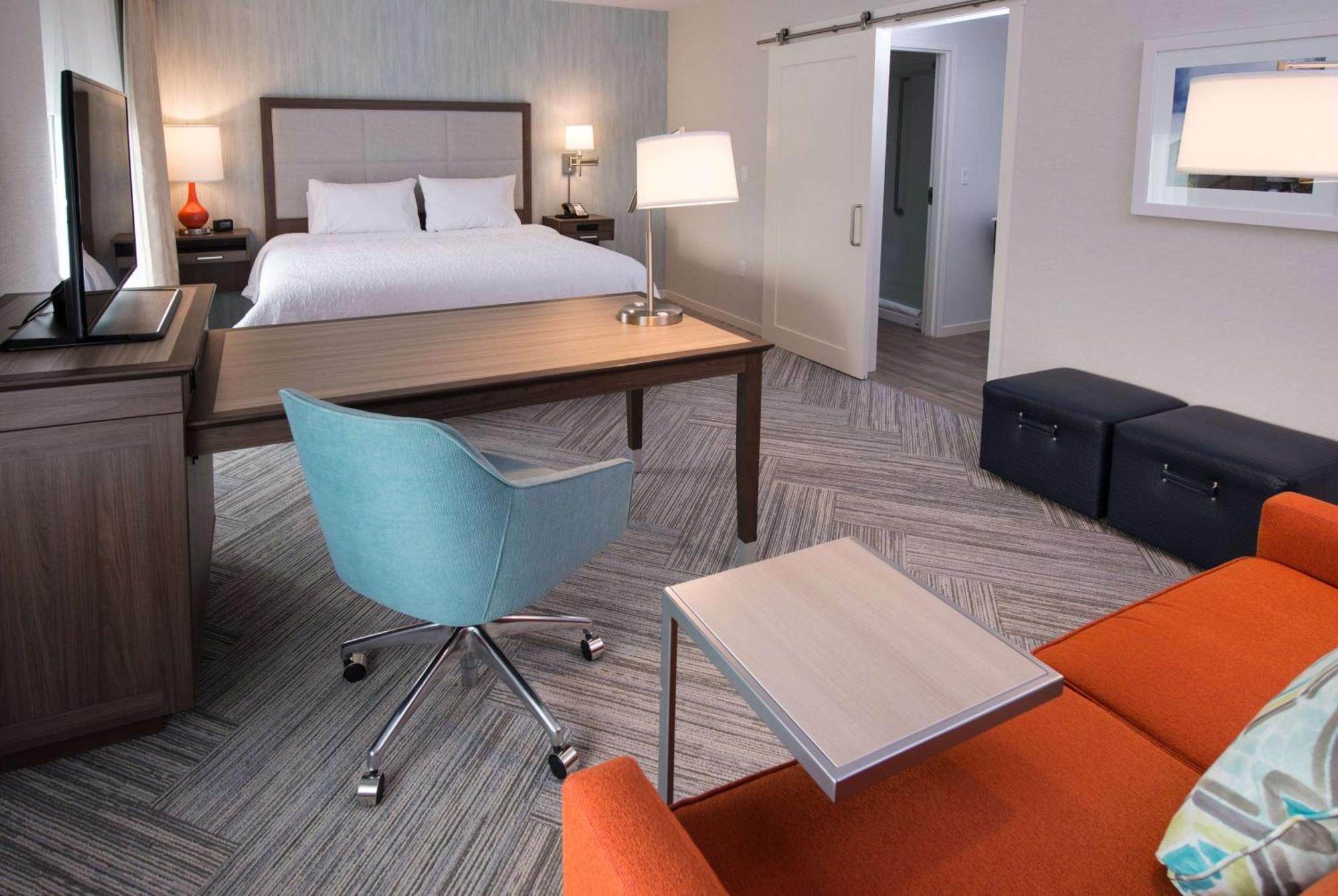 1 King Bed, Mobility/Hearing Accessible Studio Suite, Roll-In Shower, No Smoking
