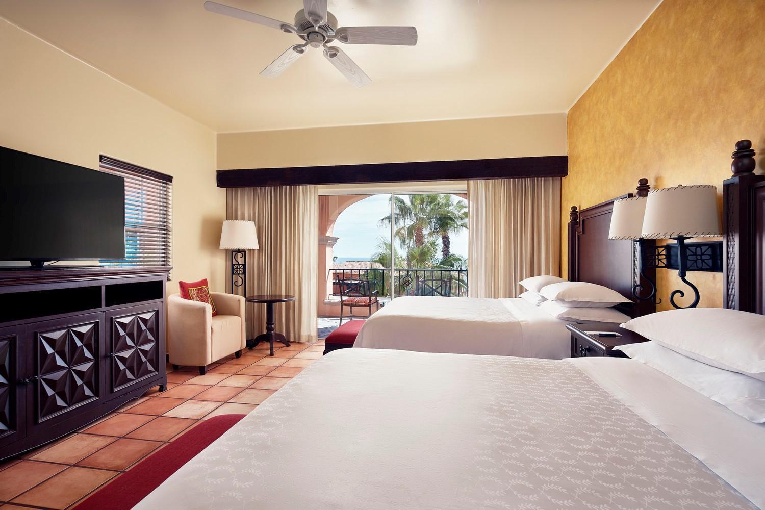 Hacienda Queen Room with Two Queen Beds, Garden View and Balcony