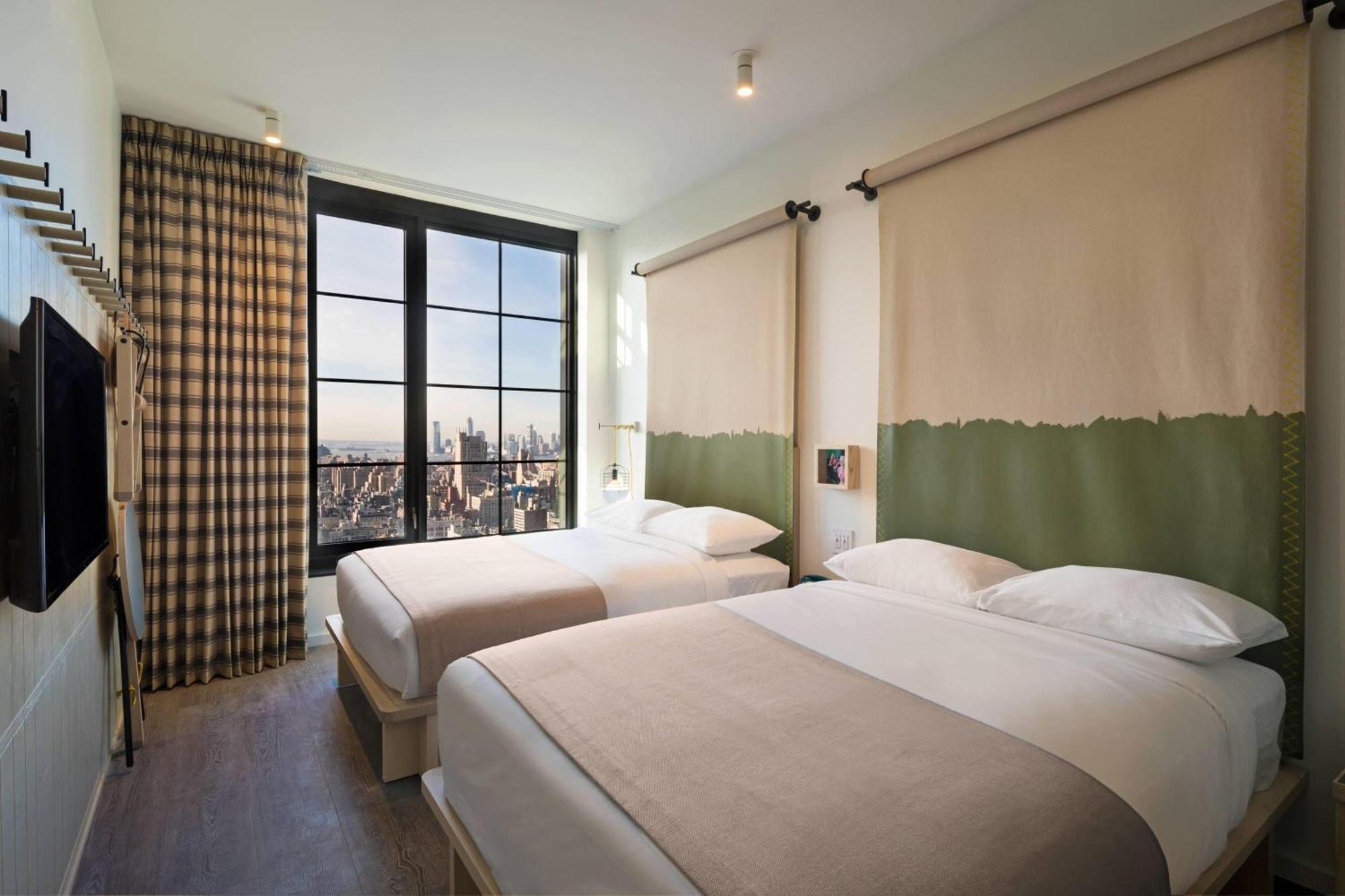 Double Room Two Double Beds City View