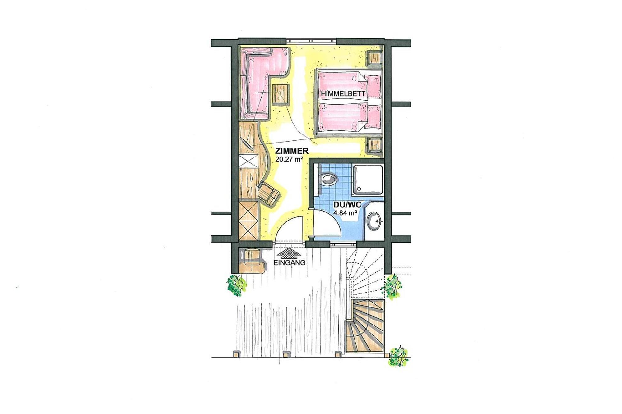 Tweepersoonskamer met Patio