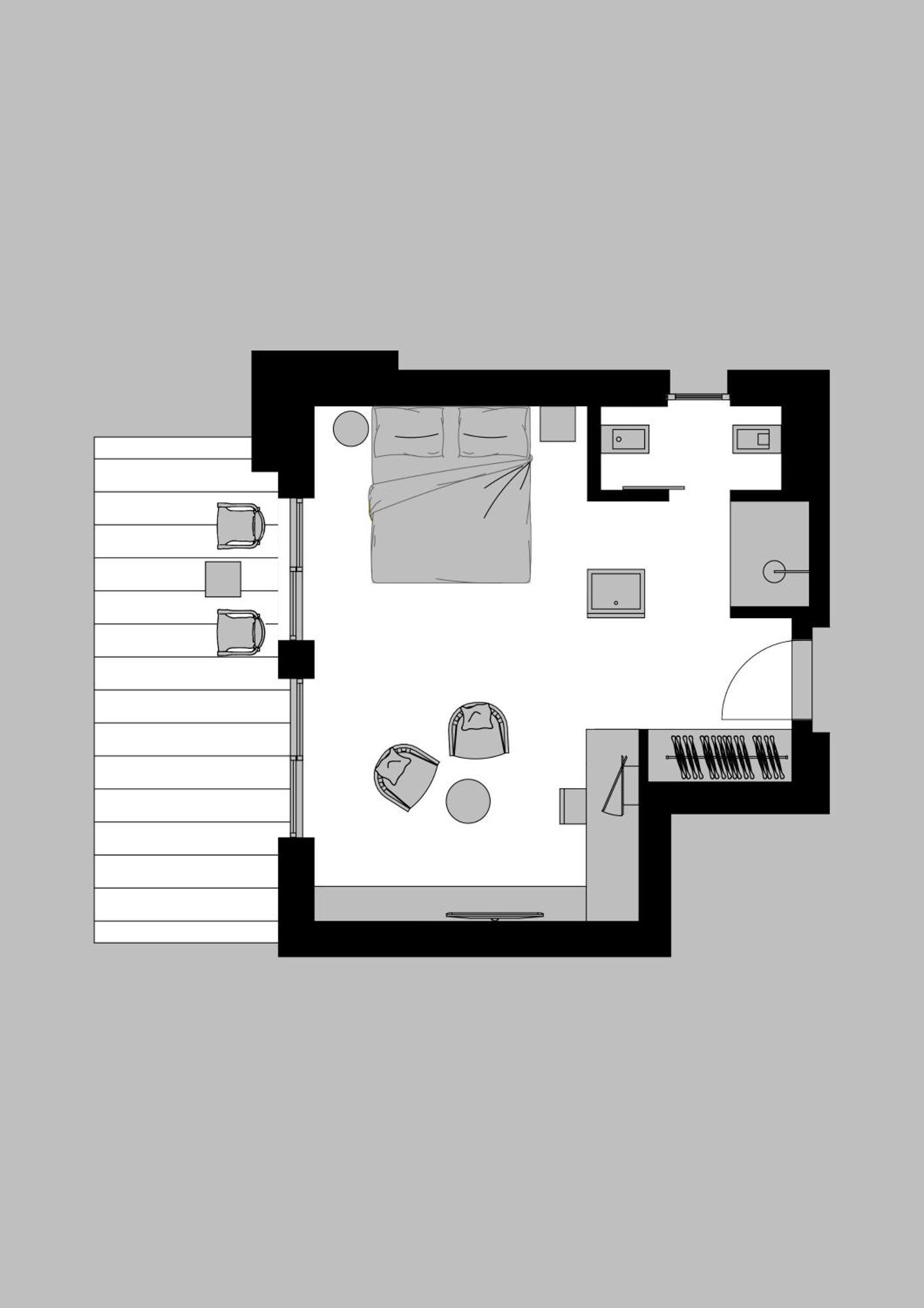 Deluxe Double Room Balcony Mountain View