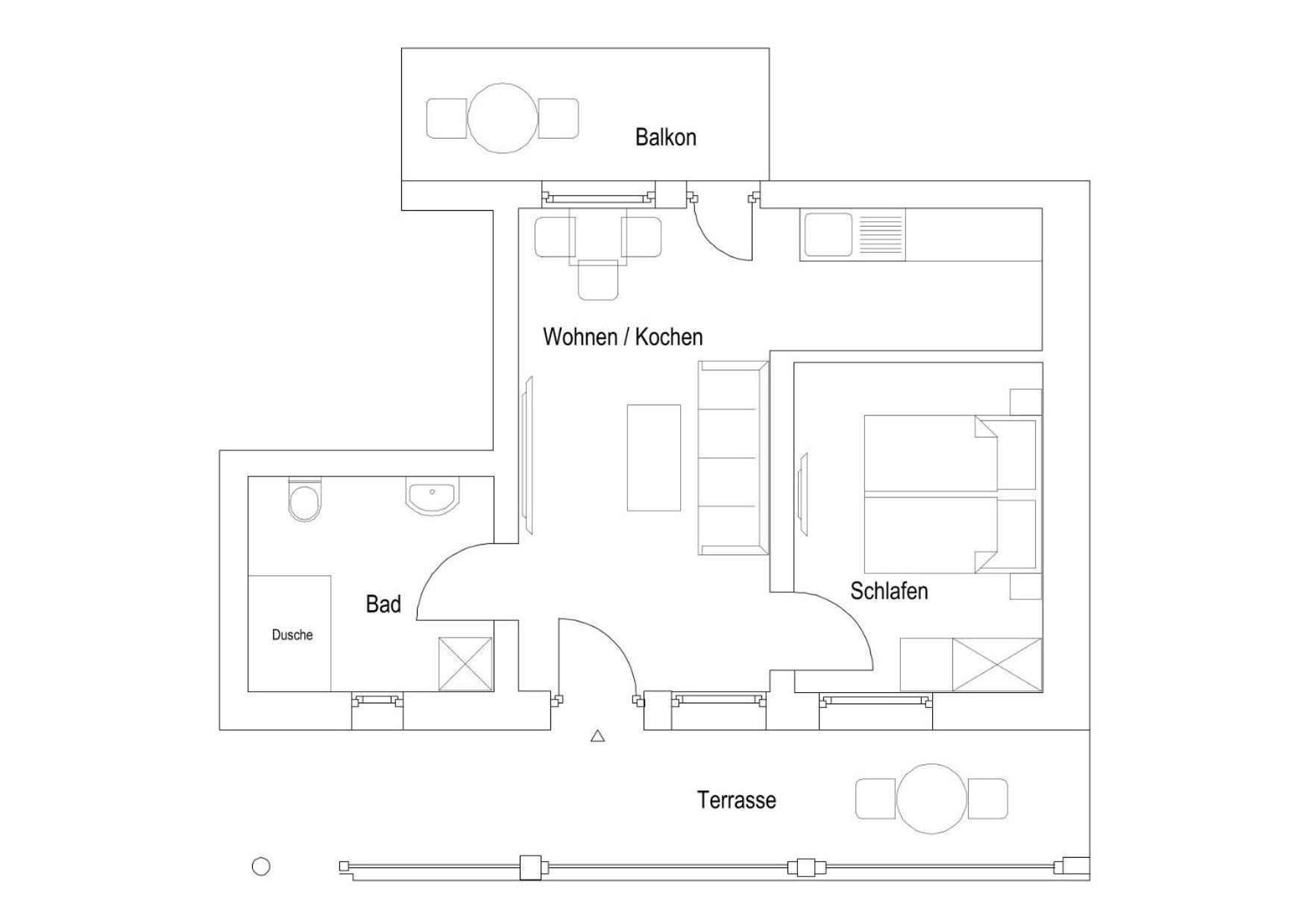 Superior Apartment mit 1 Schlafzimmer und Balkon