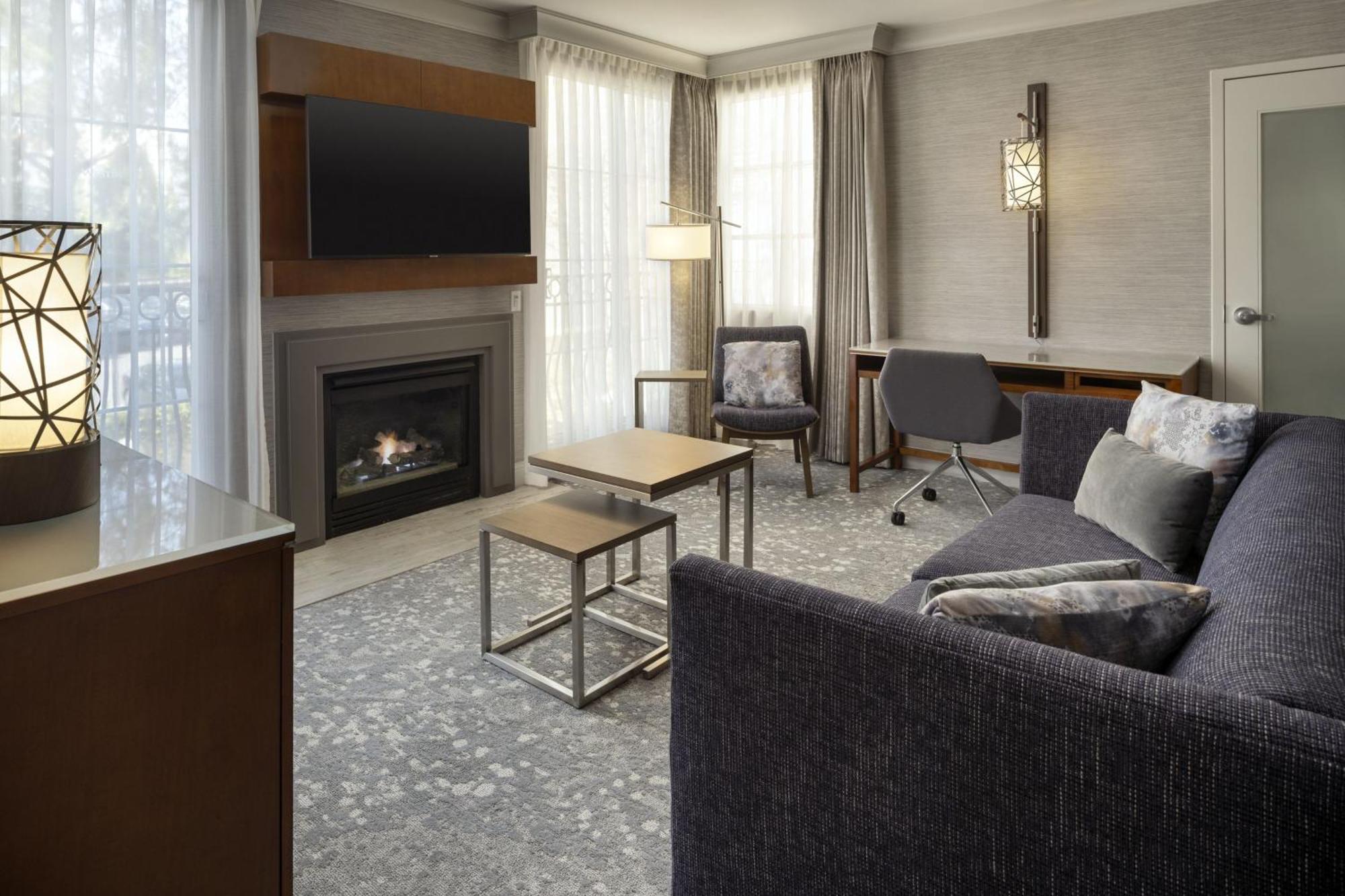 Suite 1 Queen Sofa bed Fireplace Mobility Accessible w or Roll Shower