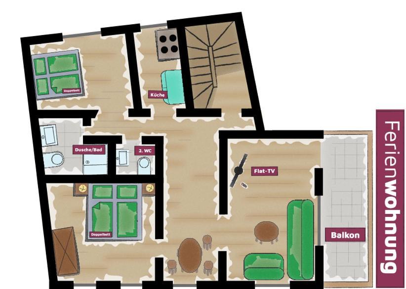 Apartment mit 2 Schlafzimmern