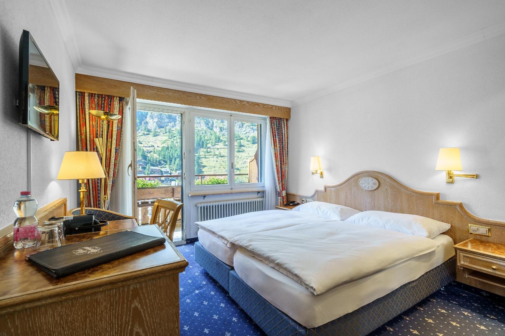 Superior Double Room Matterhorn View Balcony or Ground Floor Terrace