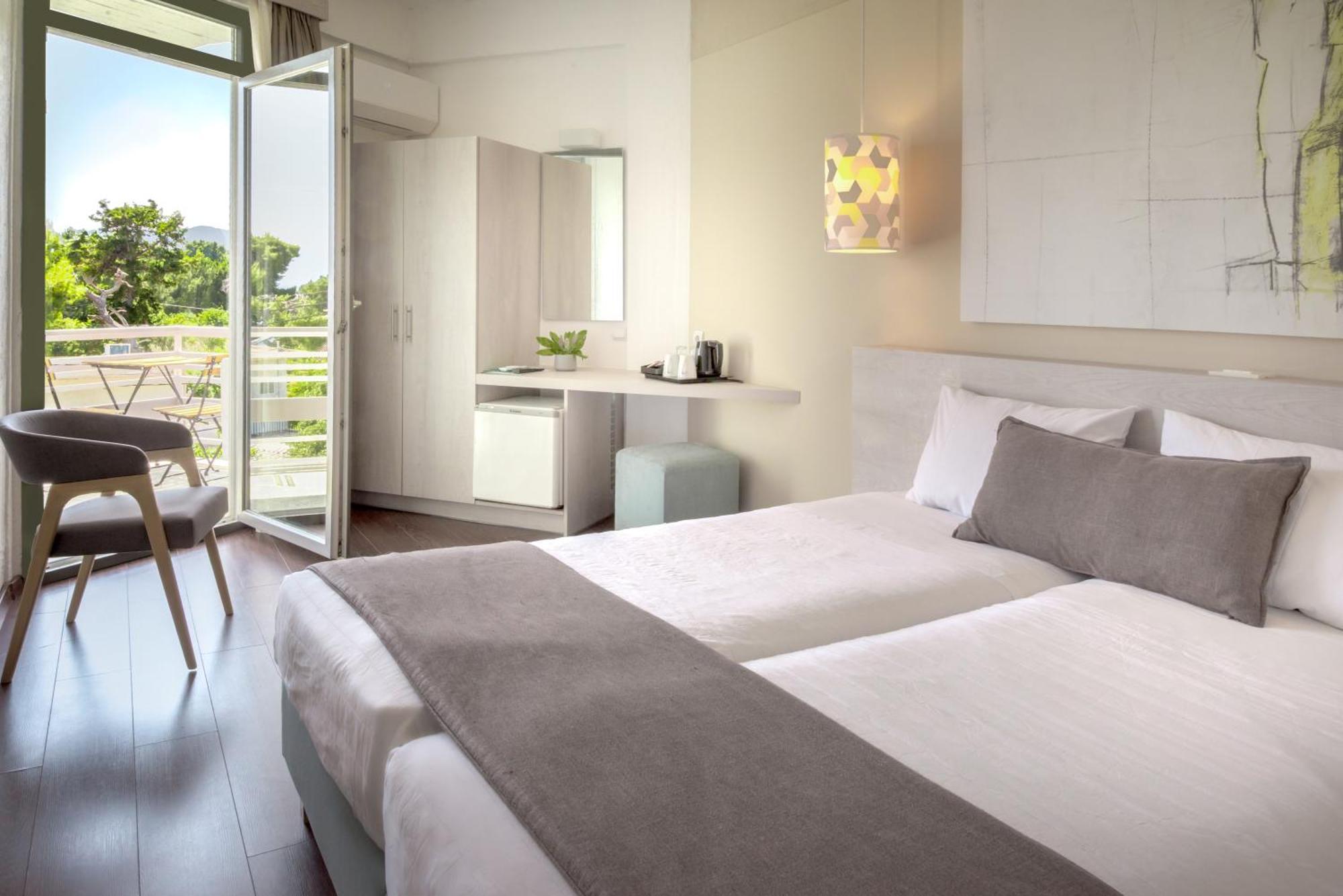 Zweibett- oder Doppelzimmer mit Gartenblick