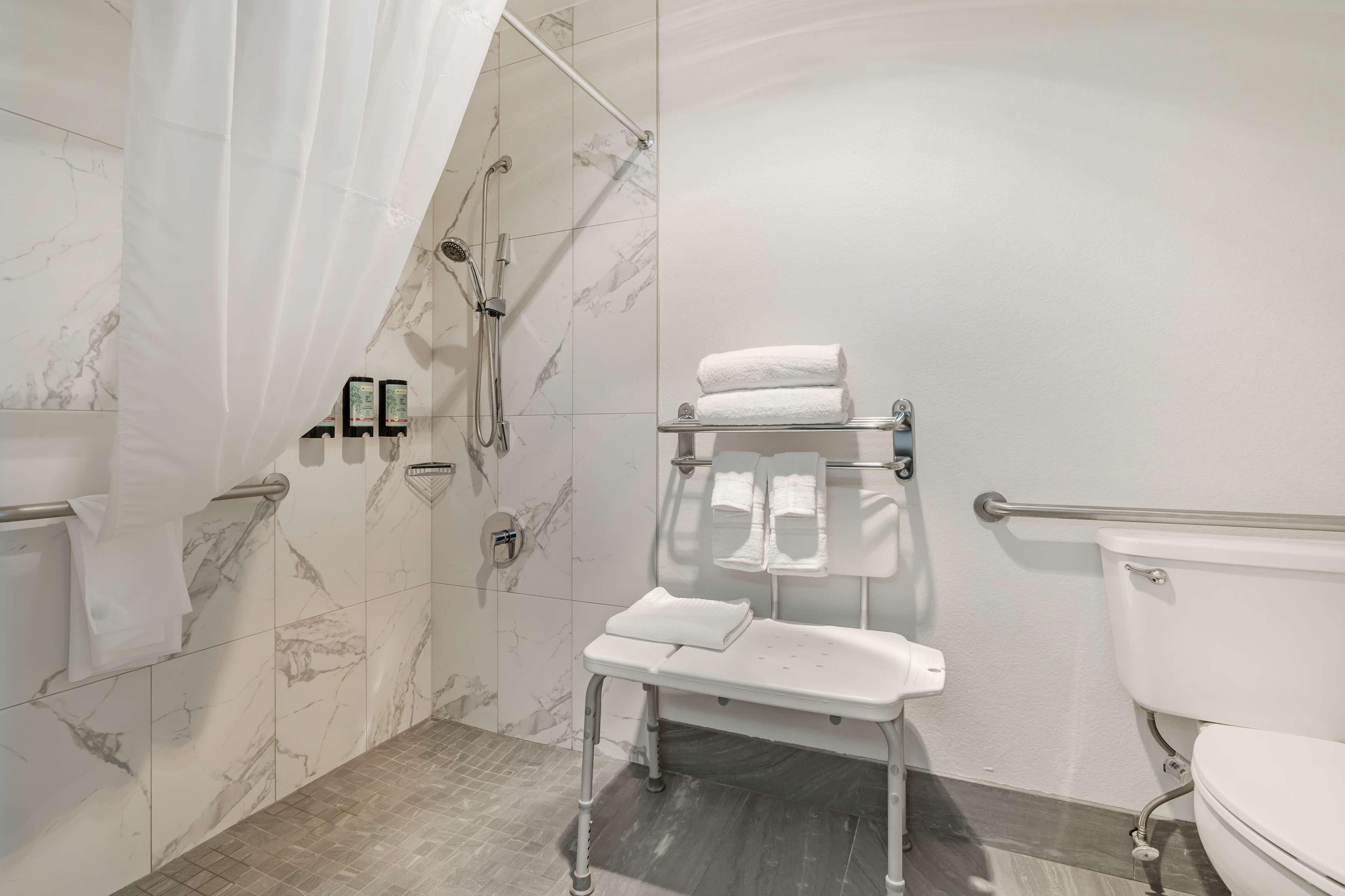 Queen Room Mobility Accessible Roll Shower