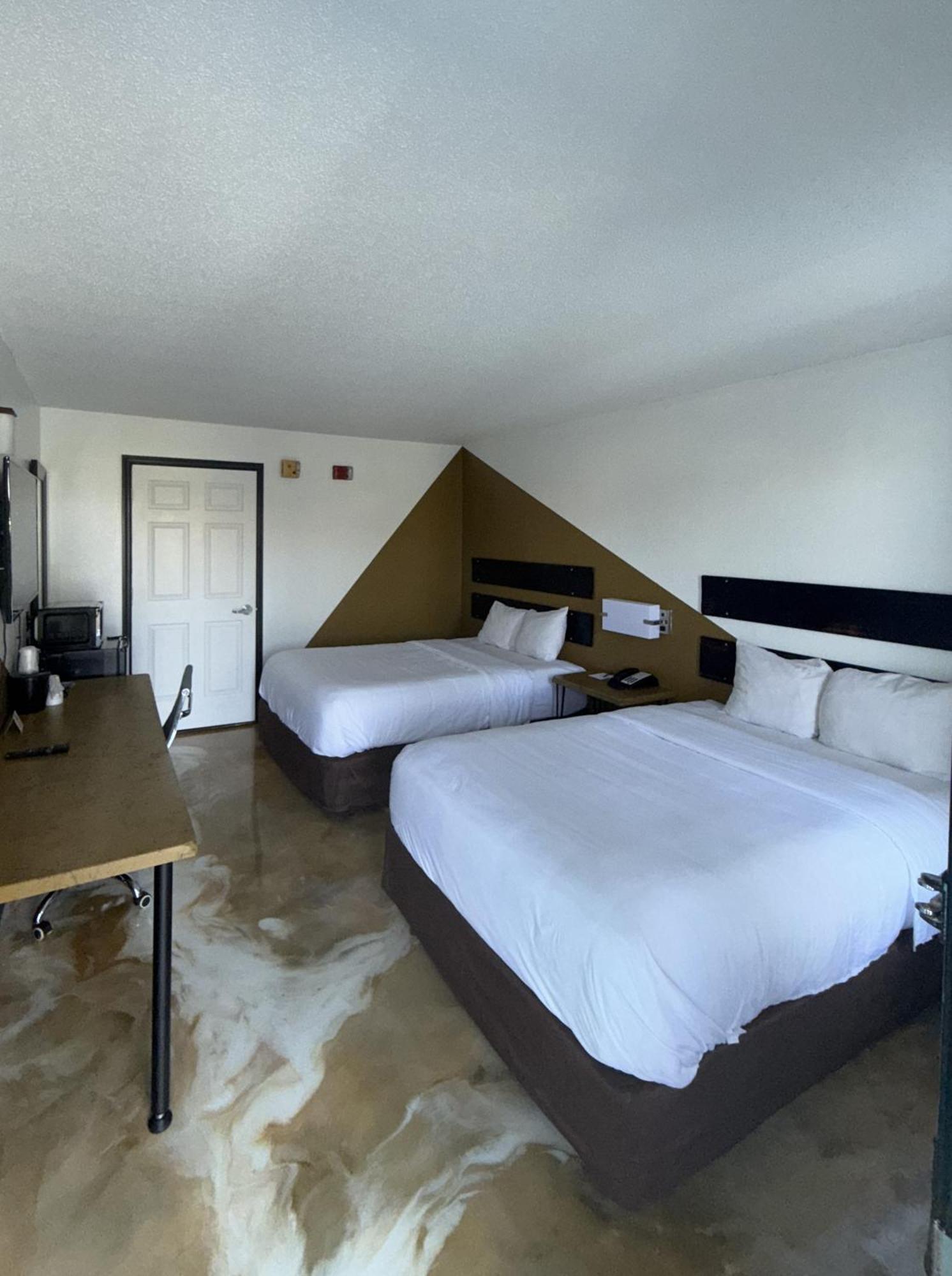 Double Room with Two Double Beds and Roll-In Shower - Accessible/Non-Smoking