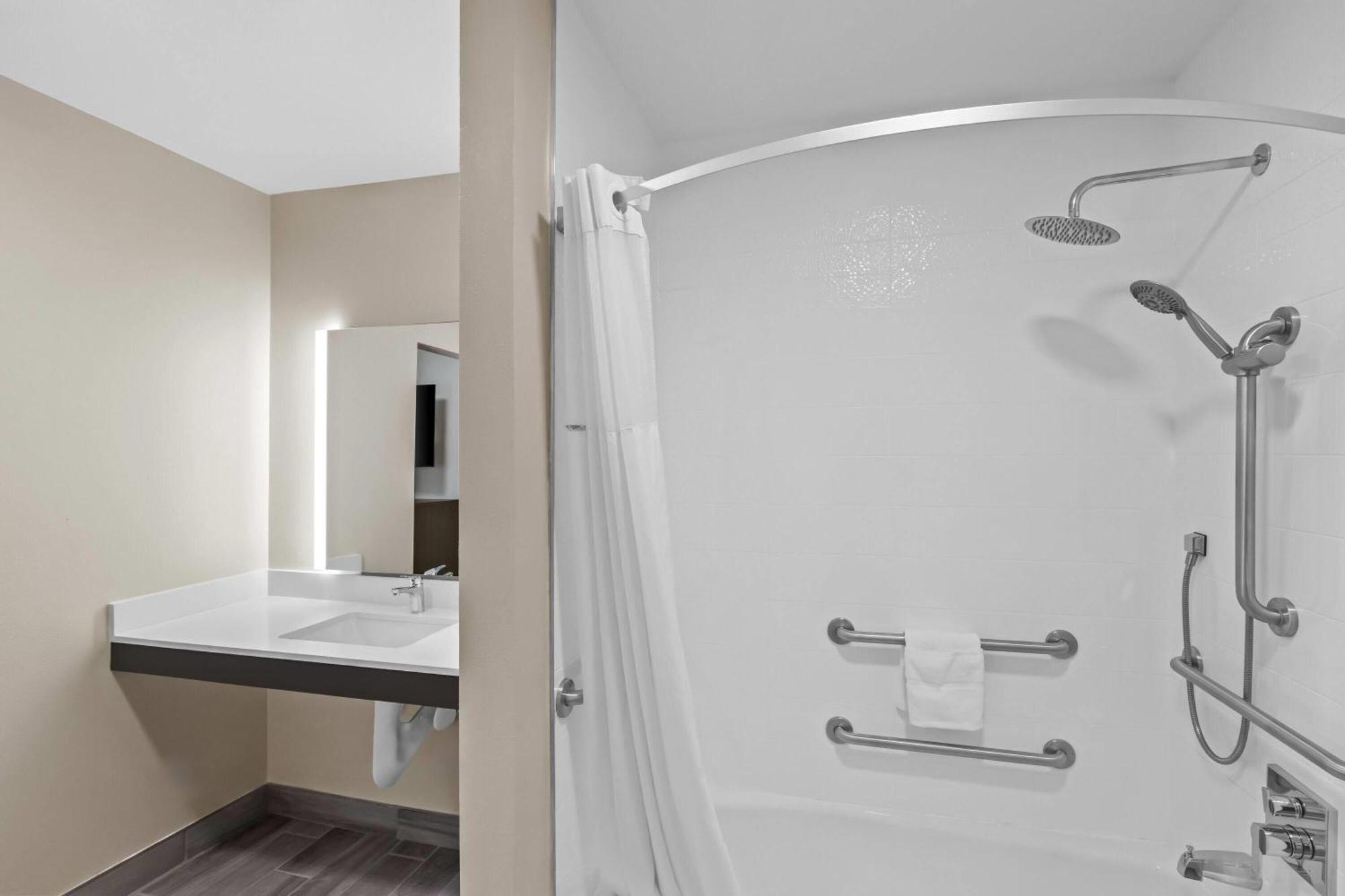 Room Two Double Beds Mobility or Hearing Access Bathtub Grab Bars Non-Smoking