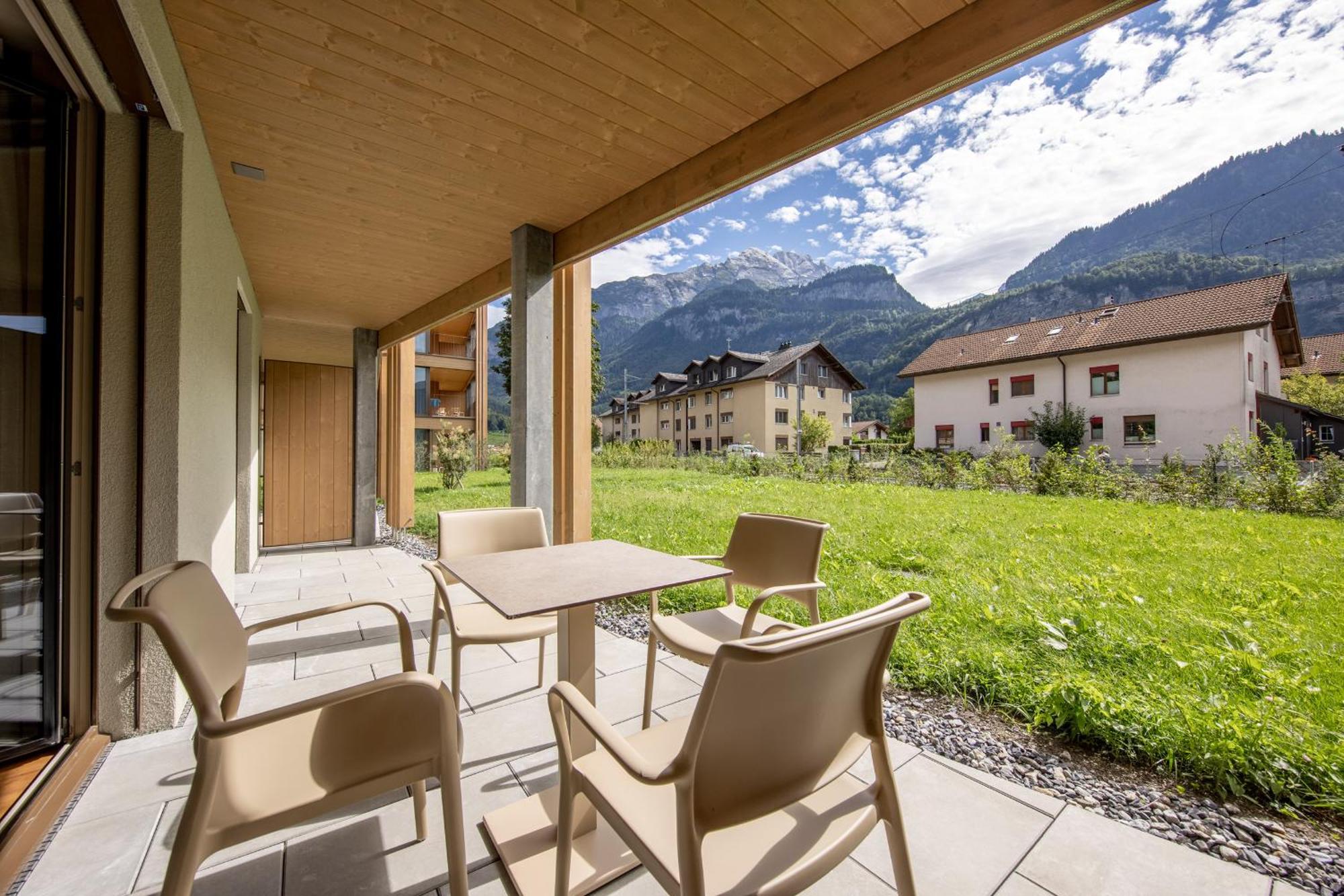 Ferienwohnung mit 1 Schlafzimmer und Terrasse oder Balkon (4 Personen)