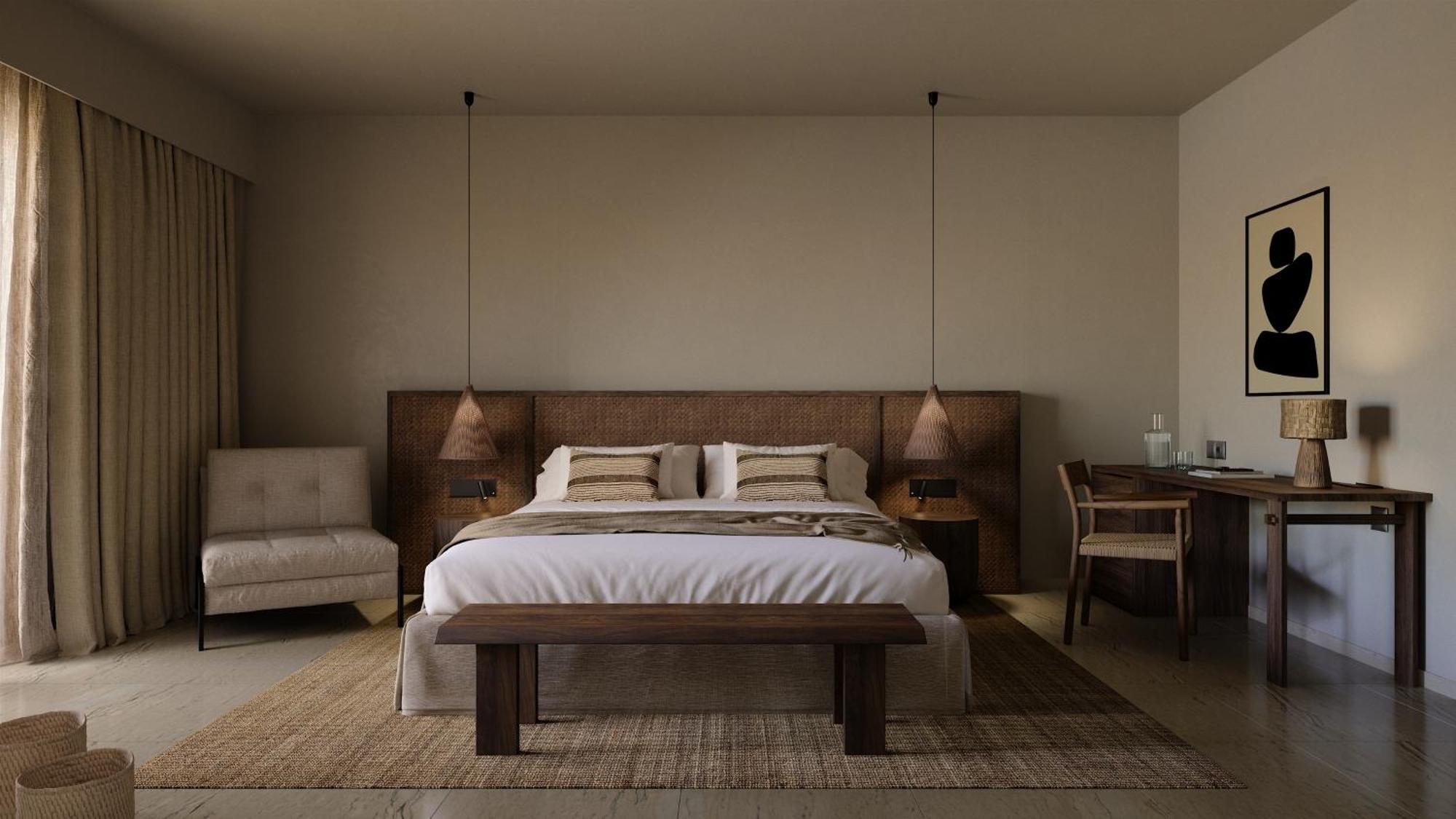 Quarto Duplo com Vista Jardim