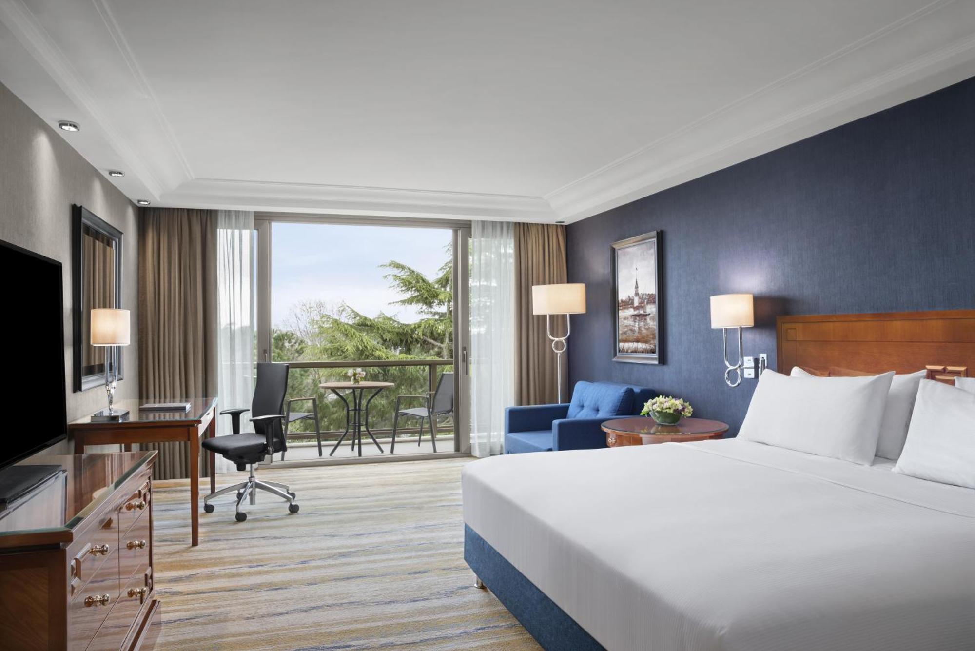 Habitación doble deluxe con cama grande y vistas al jardín