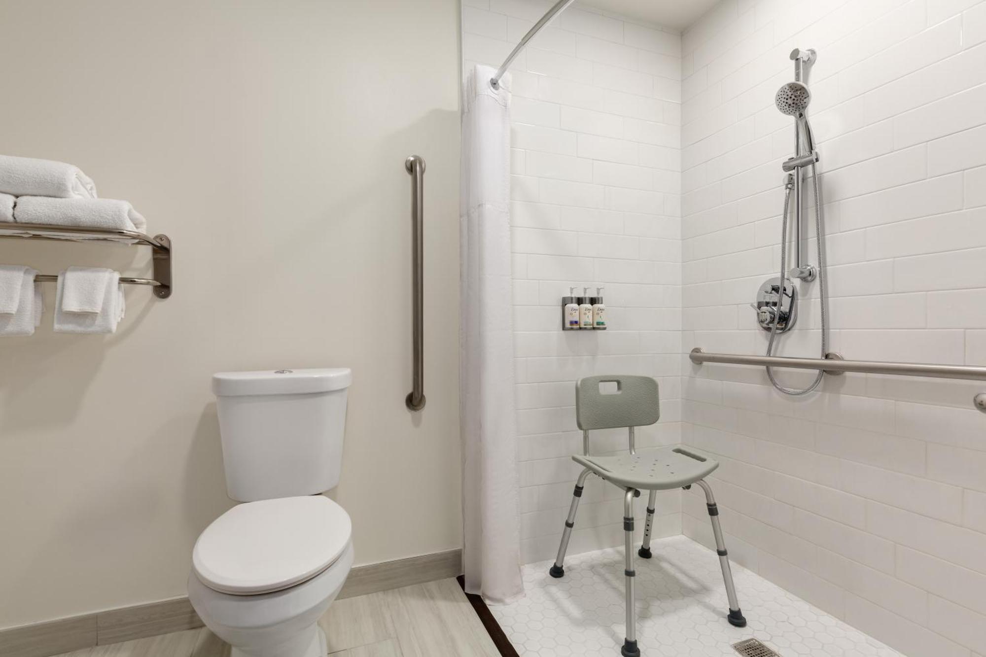 Standard King Room Mobility Accessible Roll Shower