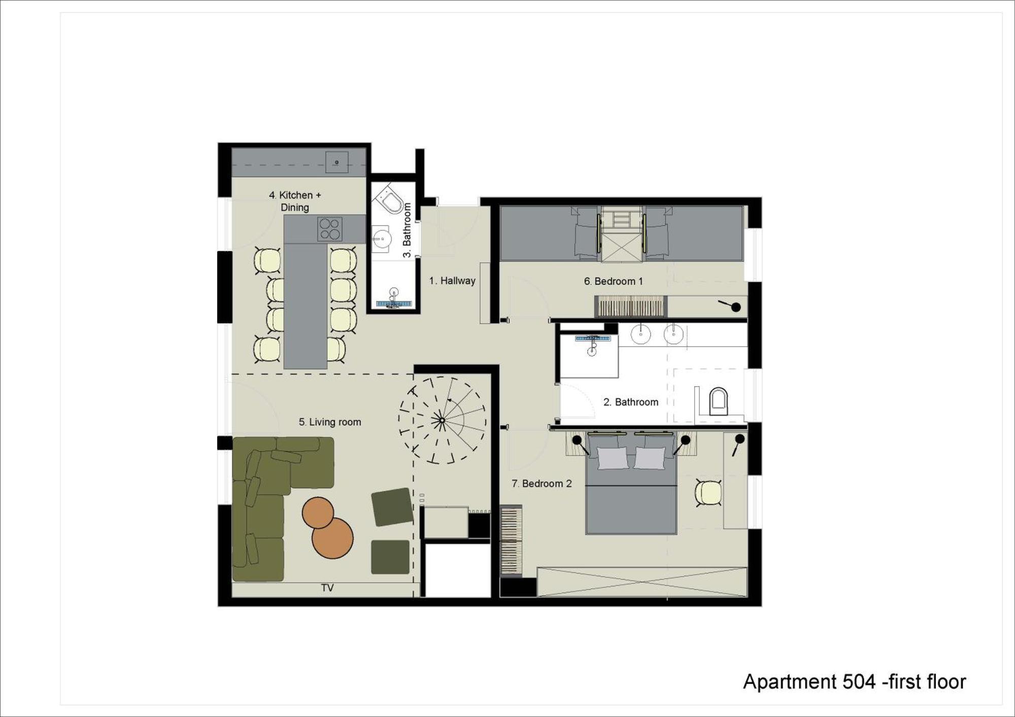 PENTHOUSE 504 mit Balkon Up to