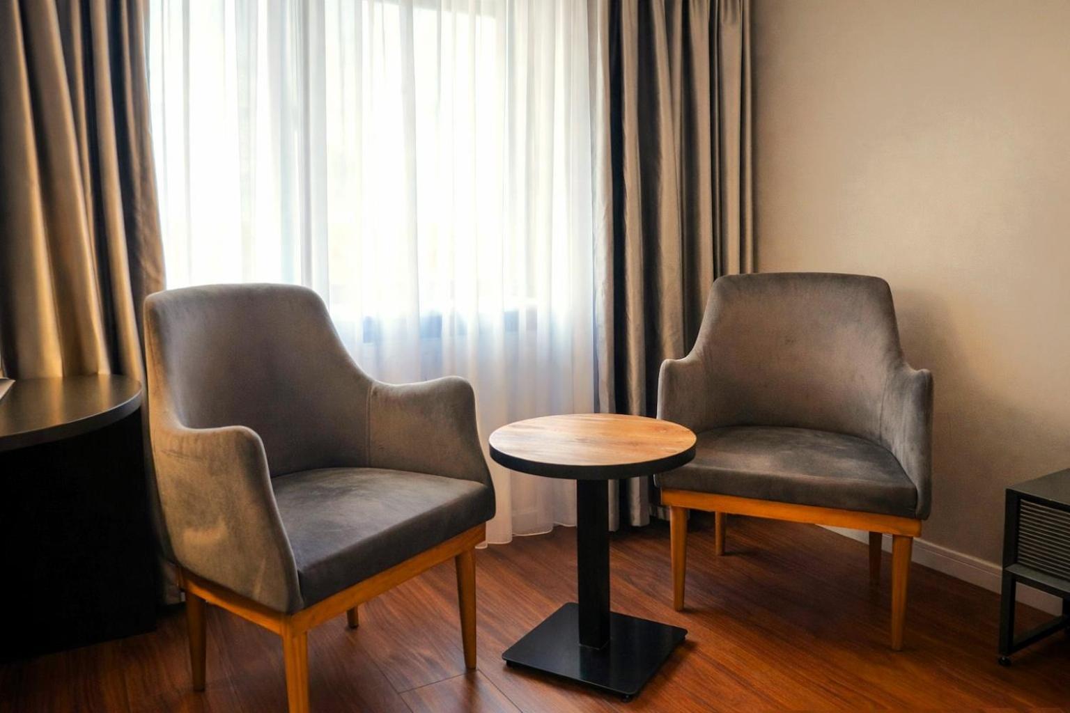 Standard Room with One Double and One Single Bed and City View - Non-Smoking