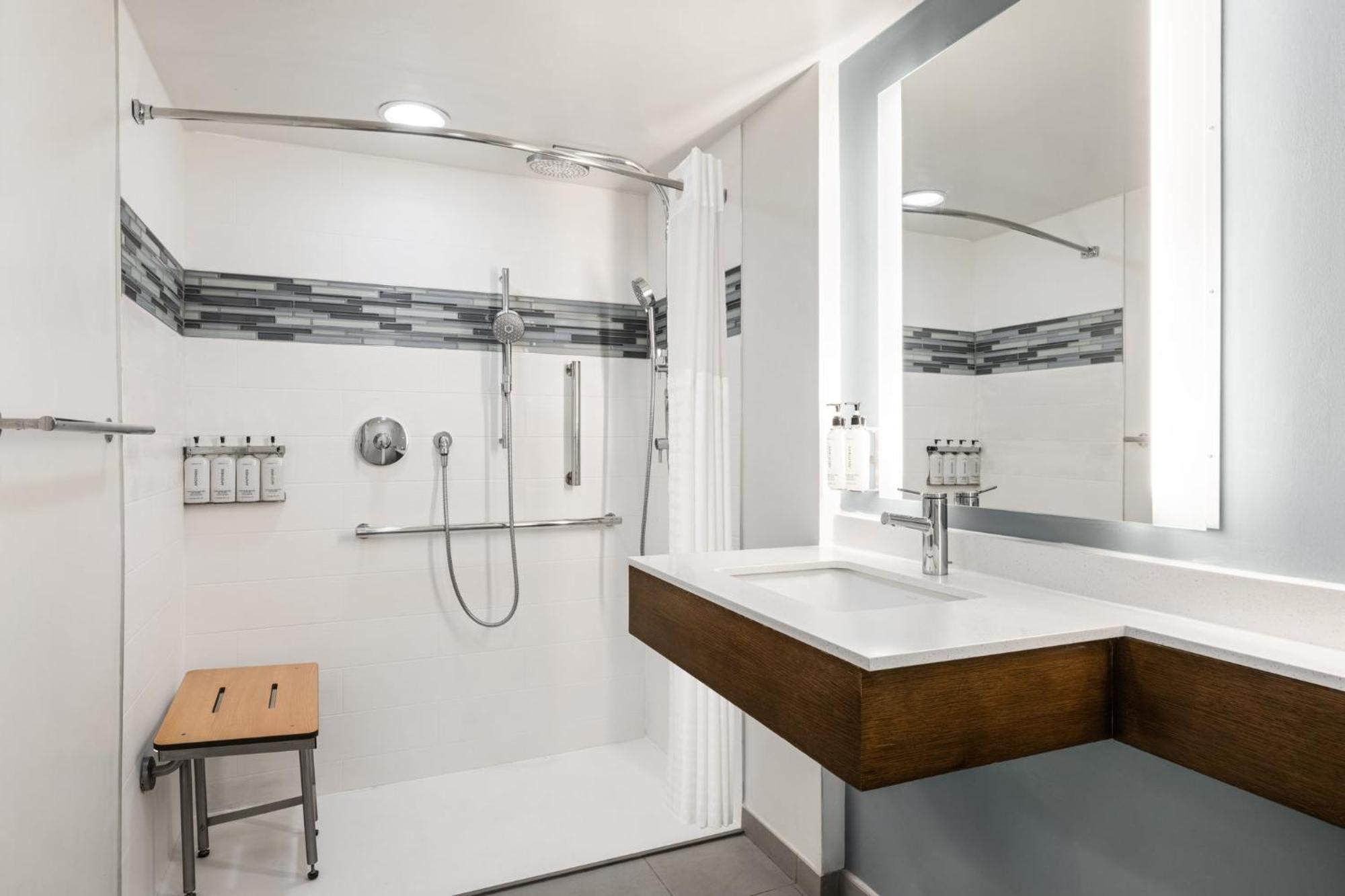 Standard King Room Roll Shower Mobility Accessible