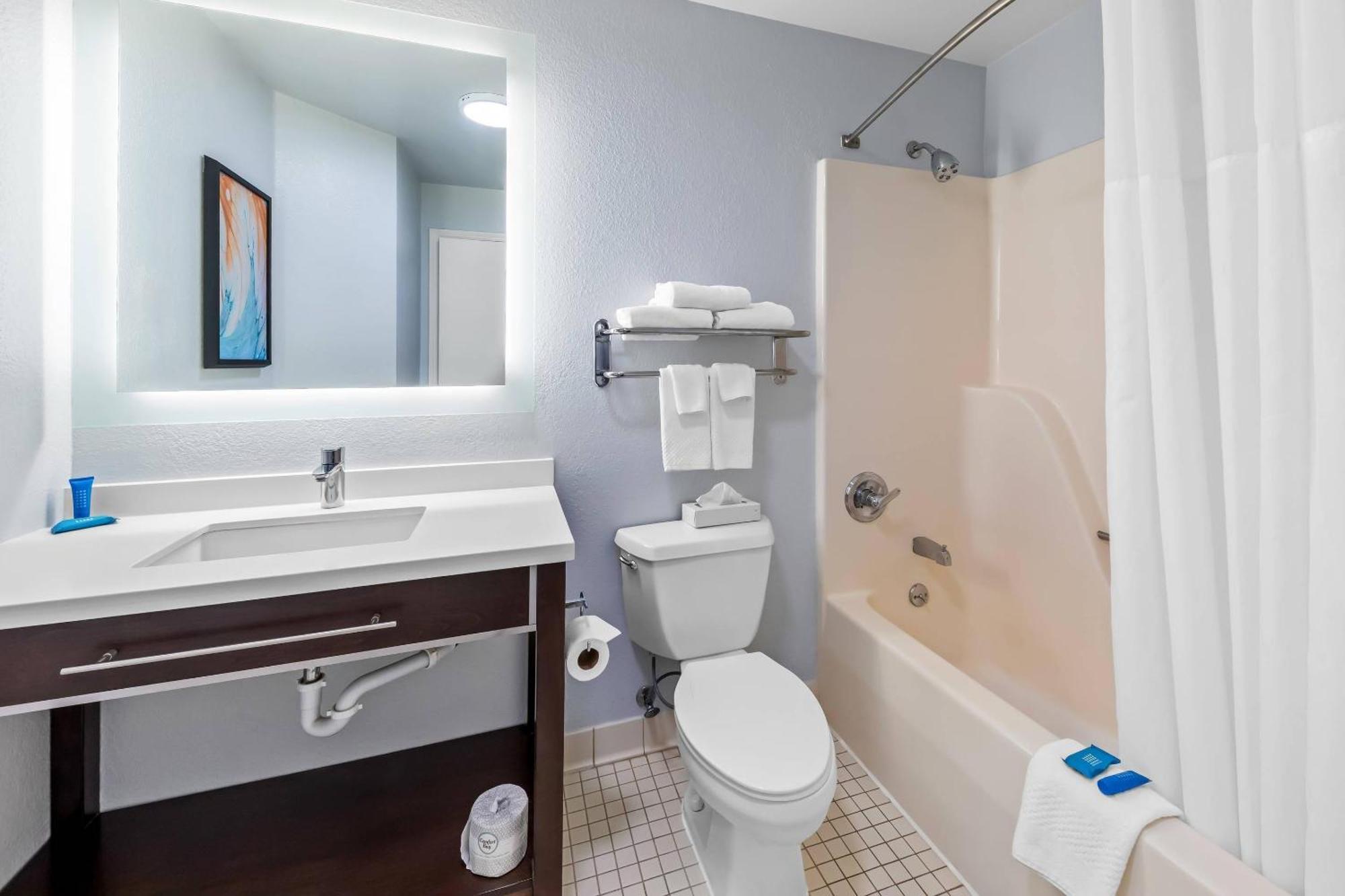 Queen Suite with Roll-In Shower and Sofabed - Accessible/Non Smoking
