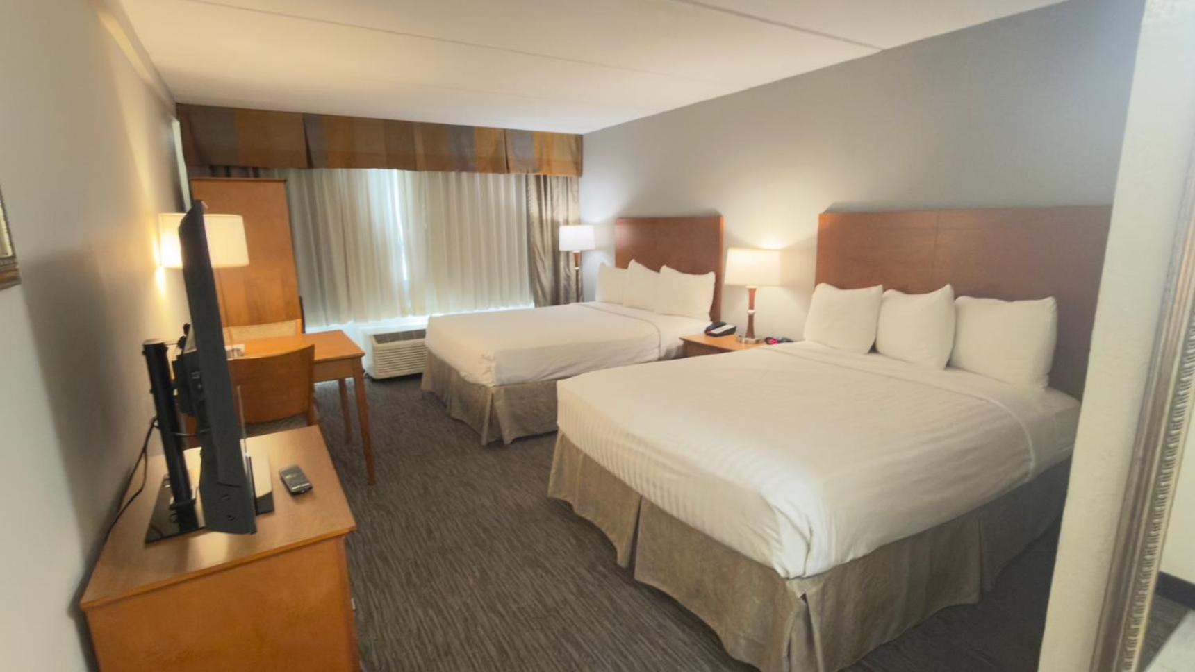 Double Room with Two Double Beds and Roll-In Shower - Disability/Non-Smoking