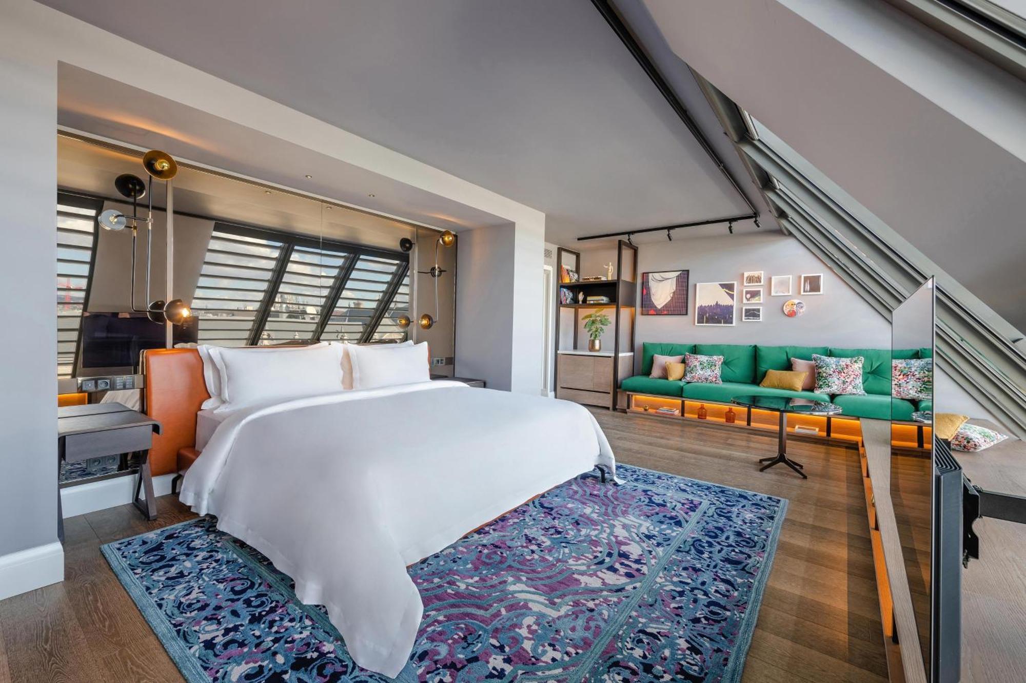 Chambre Loft Lit King-Size - Vue sur Danube