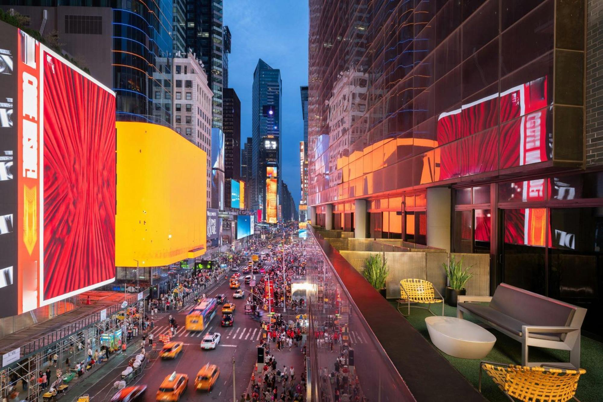 Times Square Terrace Room King Bed Balcony