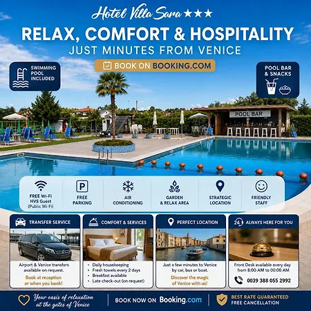 Hotel Villa Sara With Pool And Parking Near Venice-3