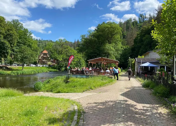 Pension Sternschnuppe, Treseburg Harz, unmittelbar am Wasser