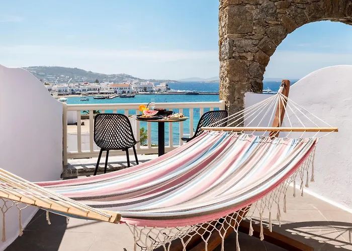 Yalos Hotel Sunset View Mykonos Town Private Rooms
